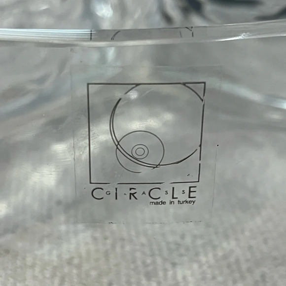 CIRCLE Glass Made in Turkey Round Divided Decorative Serving Bowl - Picture 2 of 9